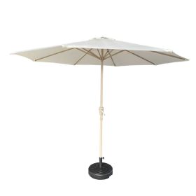 9FT (270CM) Patio Umbrella Outdoor, Heavy-Duty Market Umbrella with 8 Sturdy Steel Ribs, UV-Resistant & Waterproof Canopy for Garden, Poolside