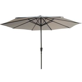 9' Outdoor Patio Aluminum Umbrella, Outdoor Table Umbrella,Market Umbrella with 8 Sturdy Ribs, UV 50+ Protection