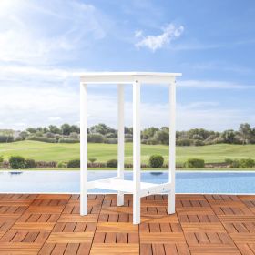 Emilio White English Wood Bar Table