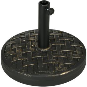 Outsunny 18" Patio Umbrella Base, 40 lbs. Concrete Heavy Duty Umbrella Stand with Metal Umbrella Holder for 1.5" or 2" Umbrella Poles (Color: as Pic)