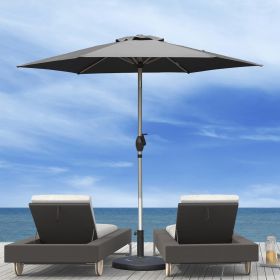 7.5FT Patio Umbrella, Outdoor Table Umbrella with Push Button Tilt and Crank (Color: as Pic)