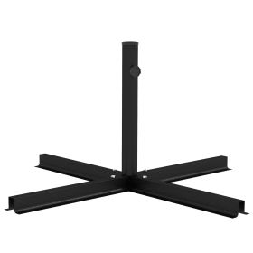 Outsunny Outdoor Universal Cross Brace Stand for Small Offset Umbrella or Large Market Umbrella, Cross Umbrella Base for Patio Umbrella, Black (Color: as Pic)