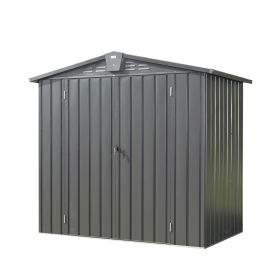 Outdoor Storage Shed 6.5'x 4.2', Metal Garden Shed for Bike, Trash Can, Tools, Lawn Mowers (Color: as Pic)